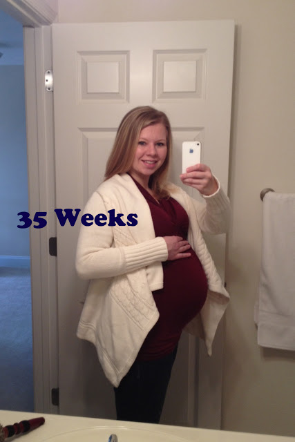 35 weeks pregnant belly