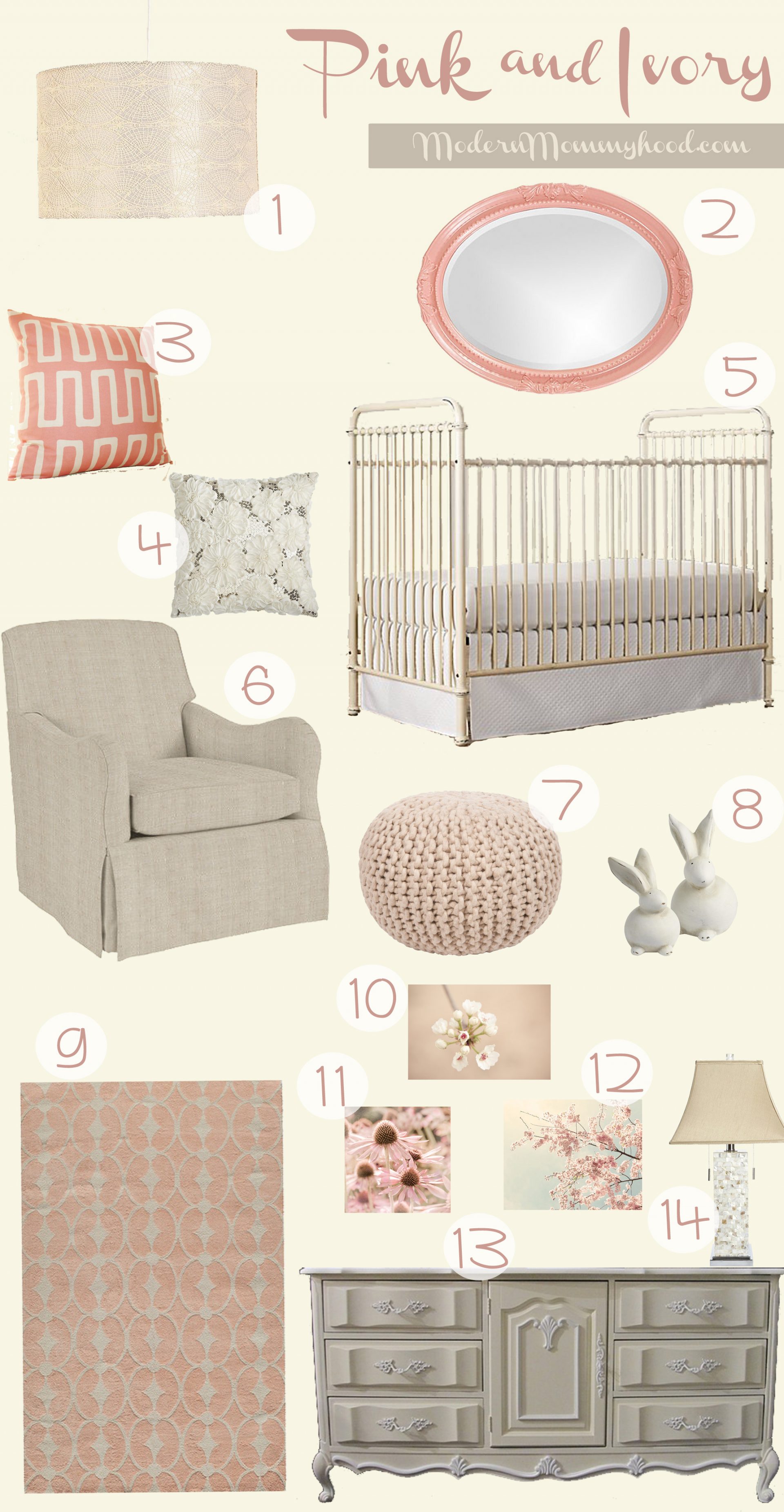 Pink and Ivory Nursery Design - Modernly Morgan