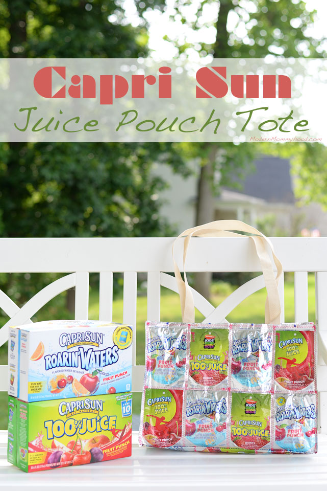 Capri Sun Juice Pouch Tote Bag Tutorial #CapriSunMomFactor - ModernMommyhood.com