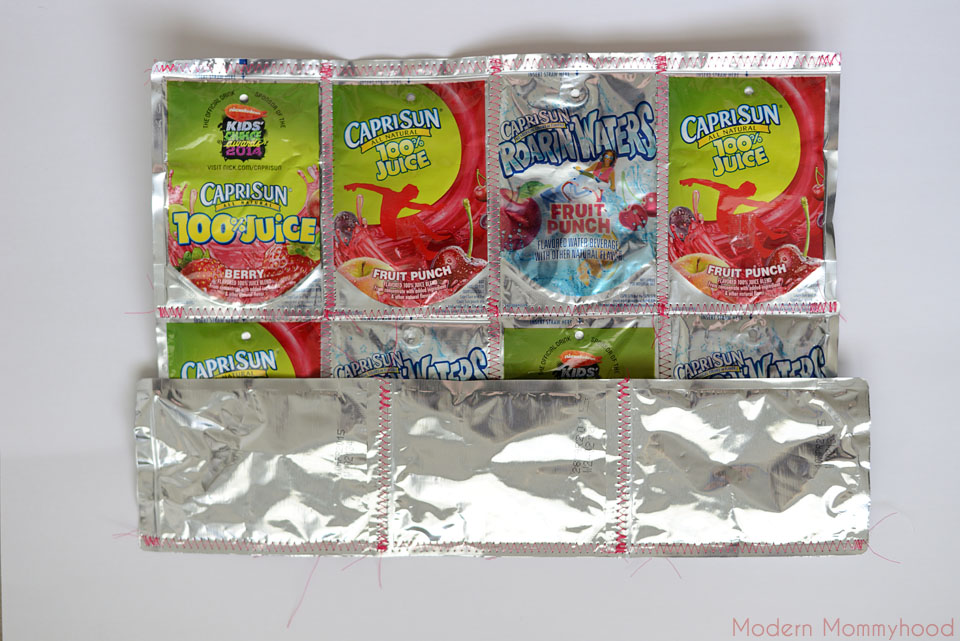 Capri Sun Juice Pouch Tote Bag Tutorial #CapriSunMomFactor - ModernMommyhood.com