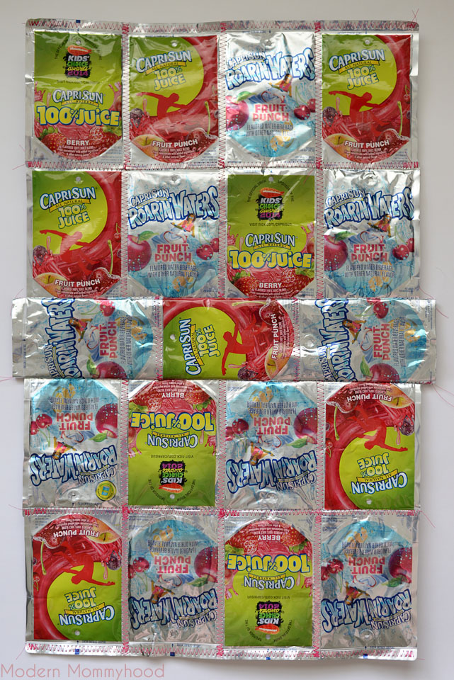 Capri Sun Juice Pouch Tote Bag Tutorial #CapriSunMomFactor - ModernMommyhood.com