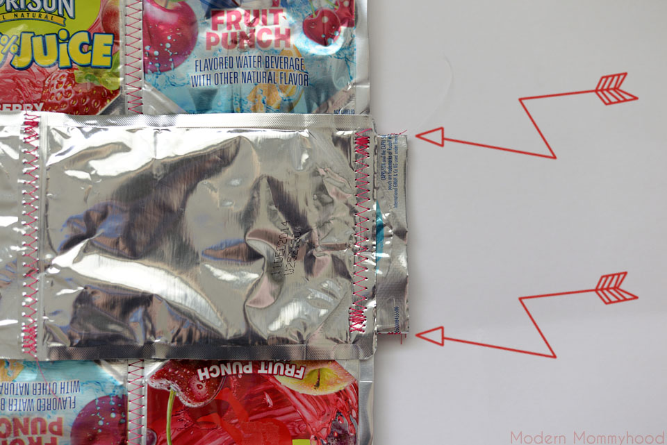 Capri Sun Juice Pouch Tote Bag Tutorial #CapriSunMomFactor - ModernMommyhood.com