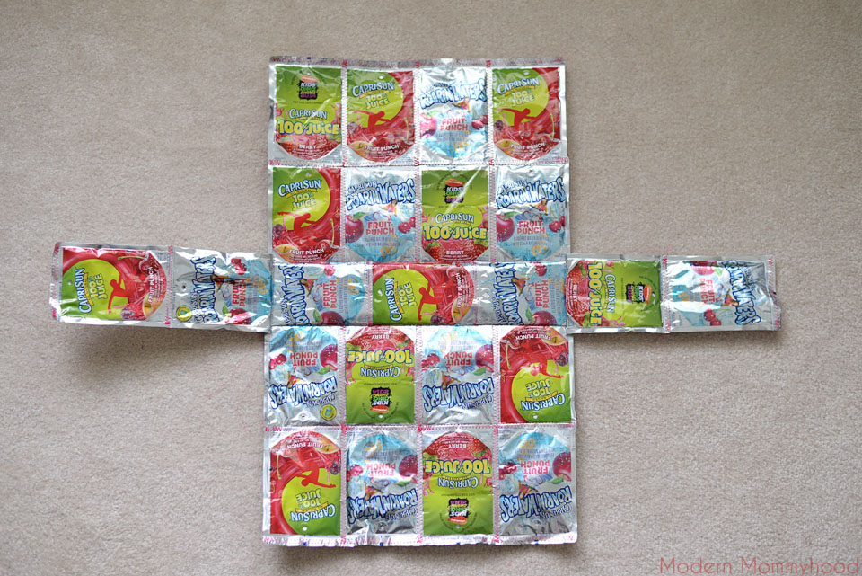 Capri Sun Juice Pouch Tote Bag Tutorial #CapriSunMomFactor - ModernMommyhood.com