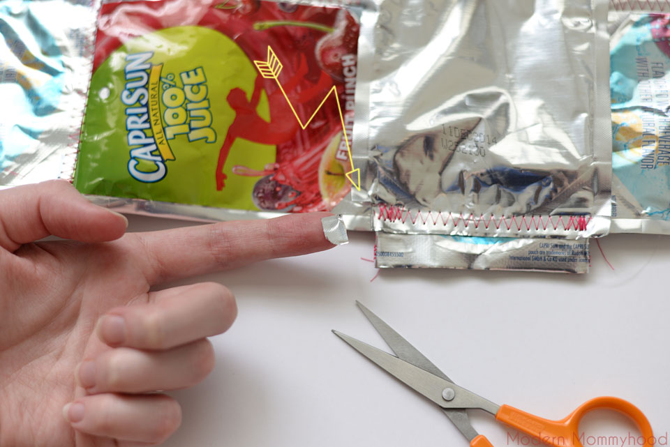 Capri Sun Juice Pouch Tote Bag Tutorial #CapriSunMomFactor - ModernMommyhood.com