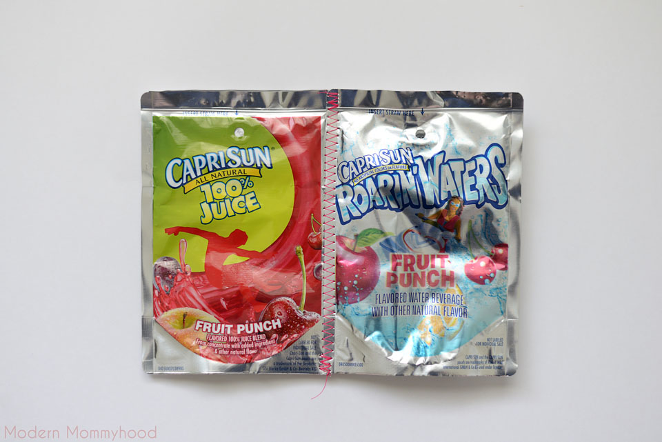 Capri Sun Juice Pouch Tote Bag Tutorial #CapriSunMomFactor - ModernMommyhood.com