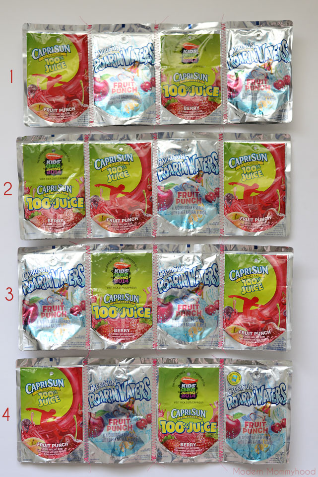 Capri Sun Juice Pouch Tote Bag Tutorial #CapriSunMomFactor - ModernMommyhood.com