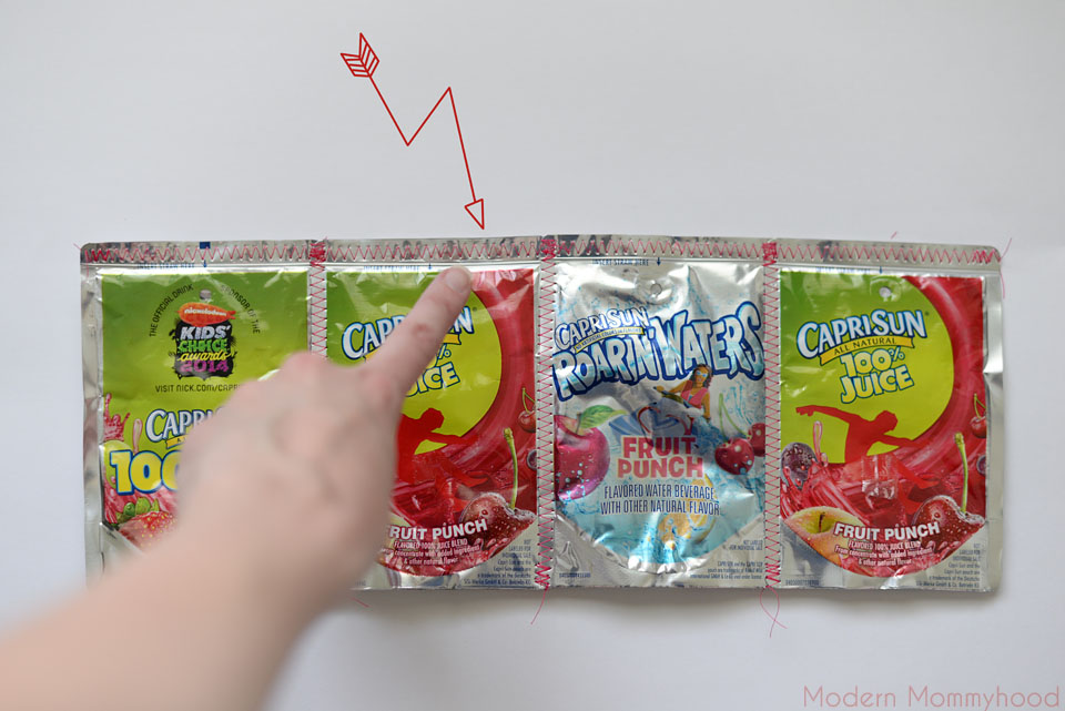 Capri Sun Juice Pouch Tote Bag Tutorial #CapriSunMomFactor - ModernMommyhood.com