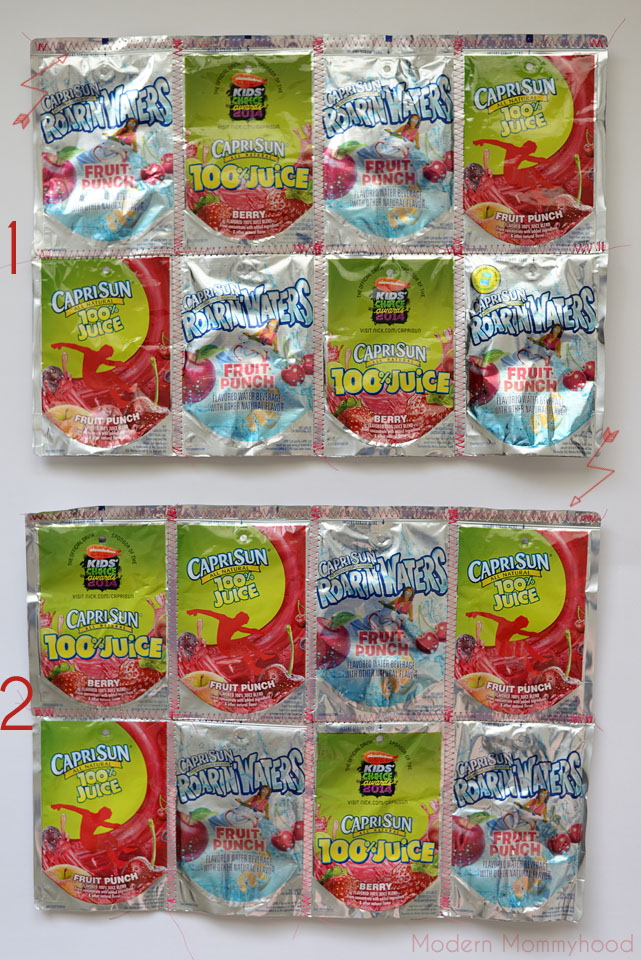 Capri Sun Juice Pouch Tote Bag Tutorial #CapriSunMomFactor - ModernMommyhood.com