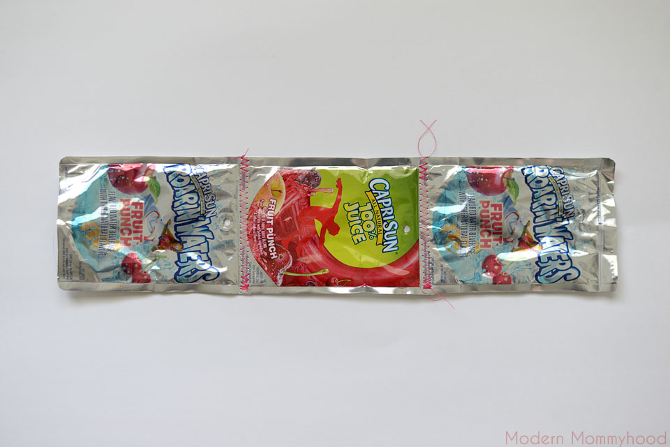 Capri Sun Juice Pouch Tote Bag Tutorial #CapriSunMomFactor - ModernMommyhood.com