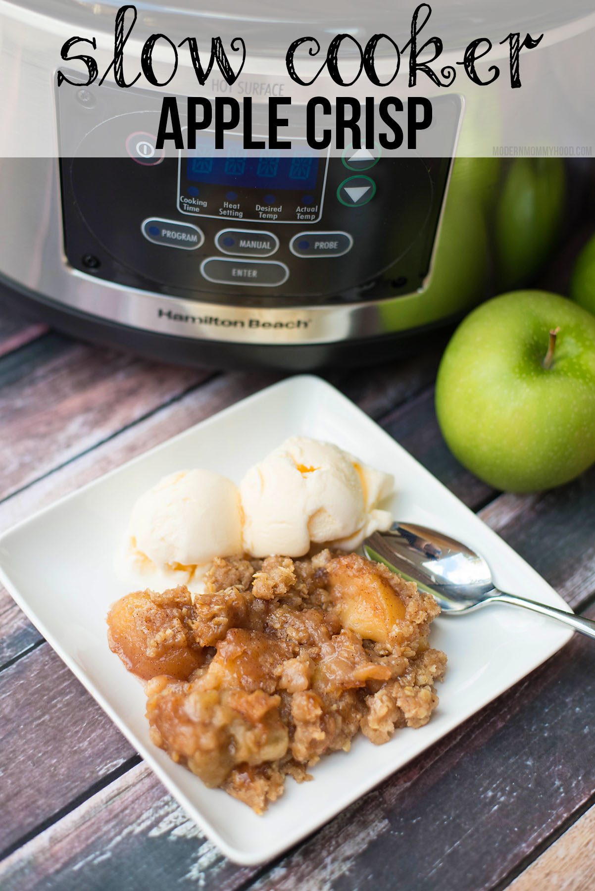 Slow Cooker Apple Crisp Modernly