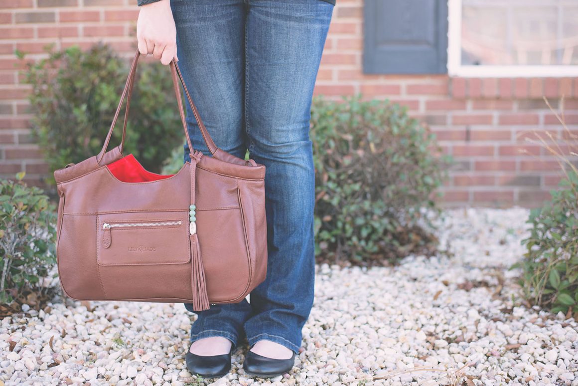 Lily Jade Review - Caroline Bag in Brandy - The diaper bag that doesn't look like one!