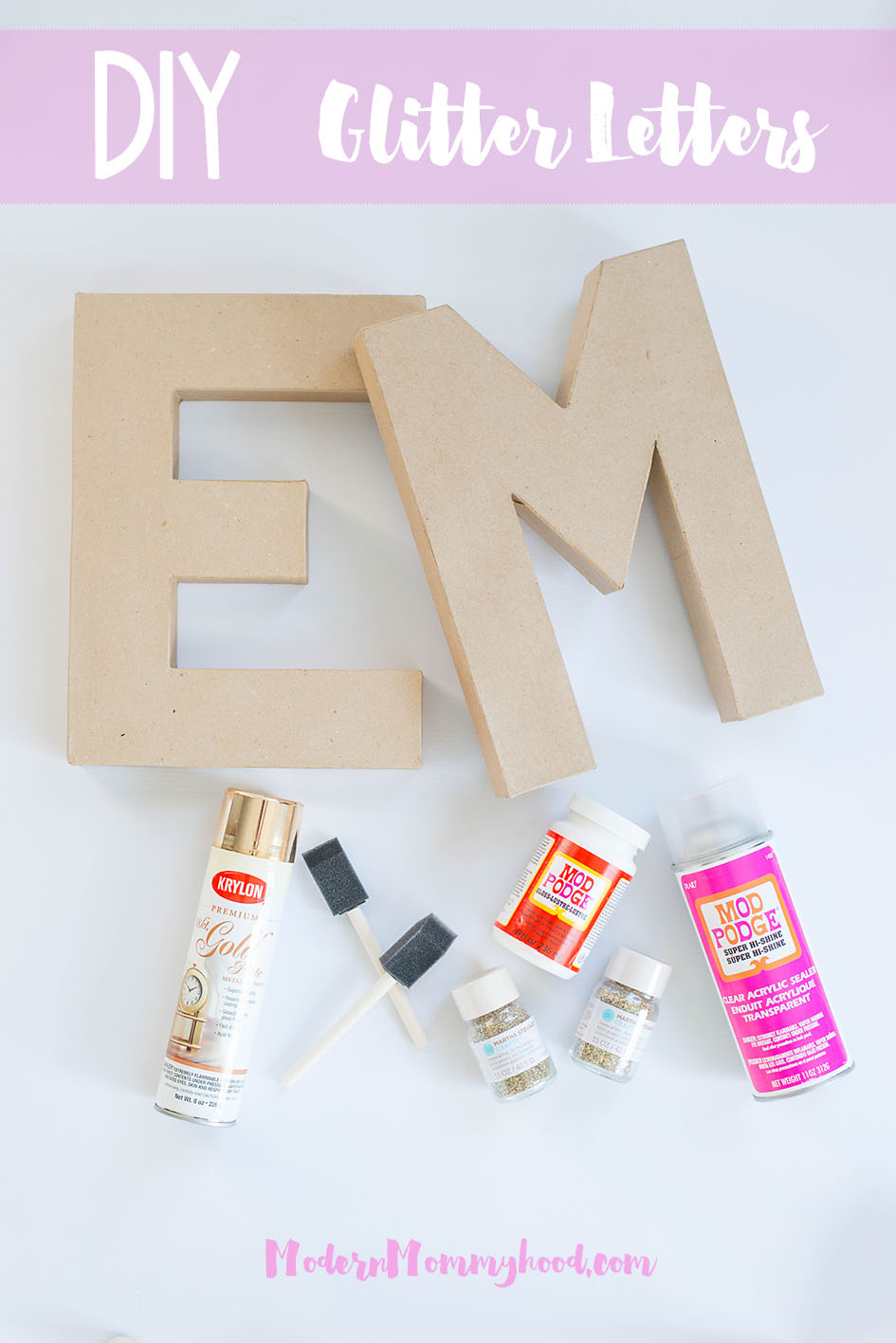 DIY Glitter Letters - Modernly Morgan