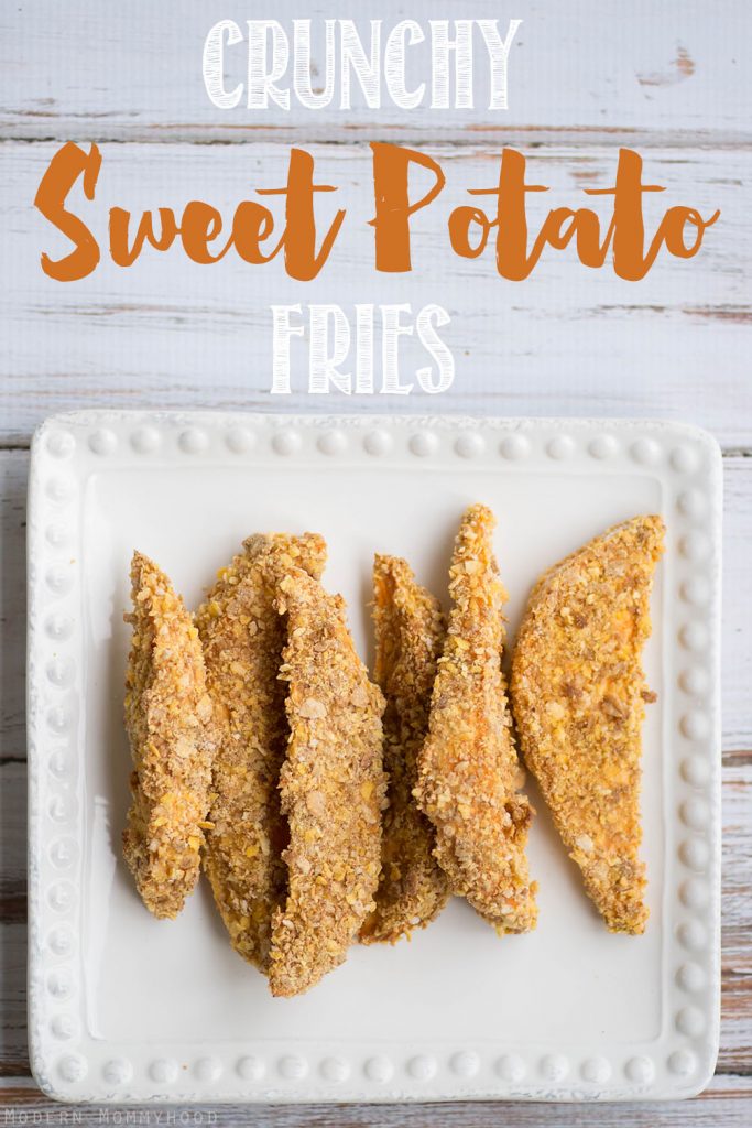 Sweet Potato Fries - Tender ovenbaked sweet potato fries with a sweet and crunchy coating. Perfect as a healthier snack option or even to pair with dinner! Kids love them too!