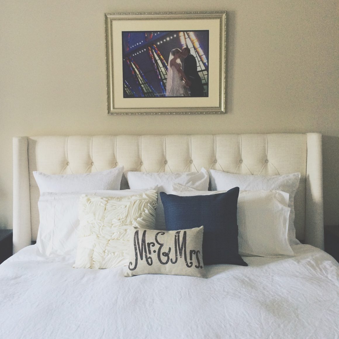 linen duvet and pillows for king bed