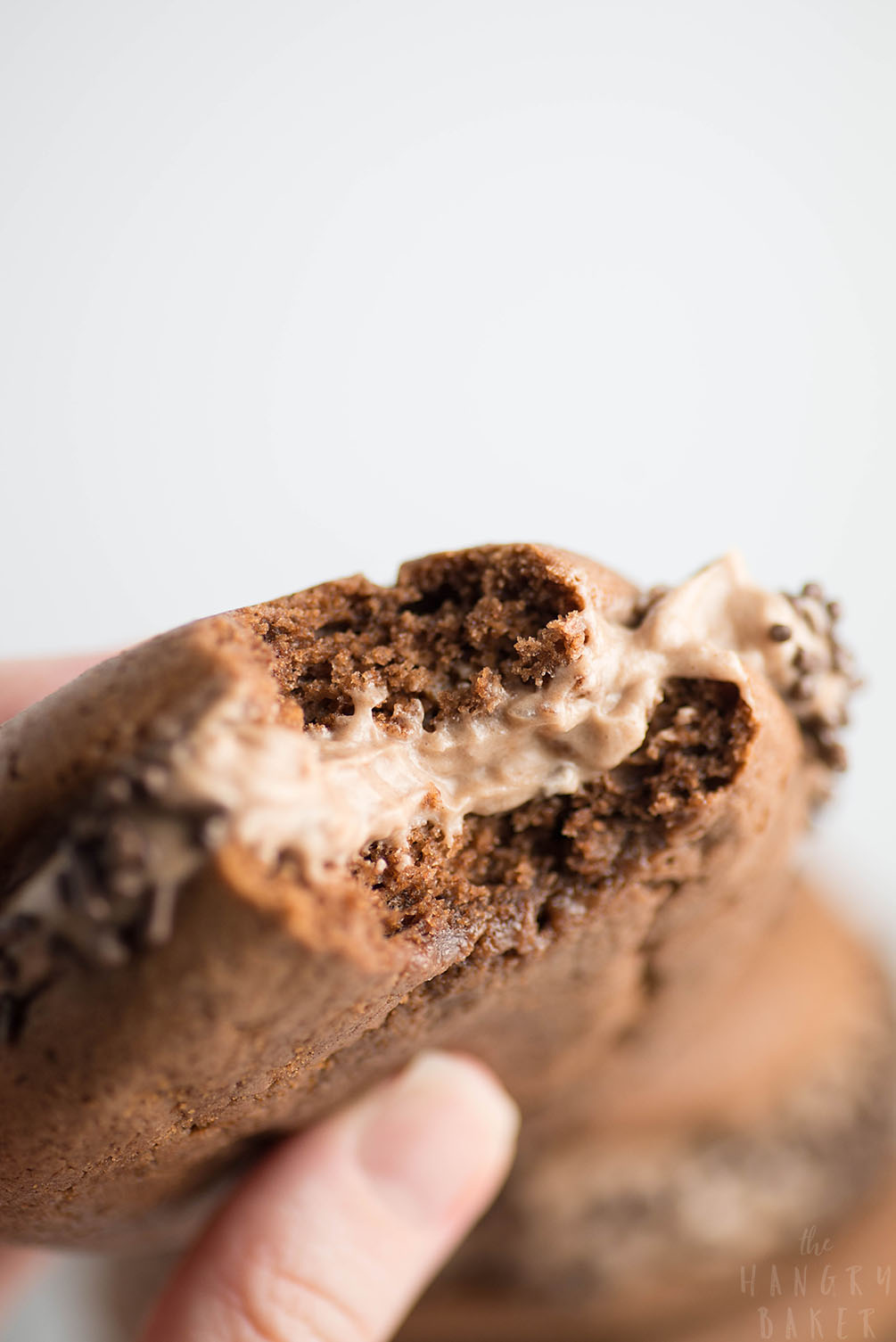 Double Chocolate Whoopie Pies - Two soft chocolate cookie cakes filled with light and fluffy chocolate cream = amazing!