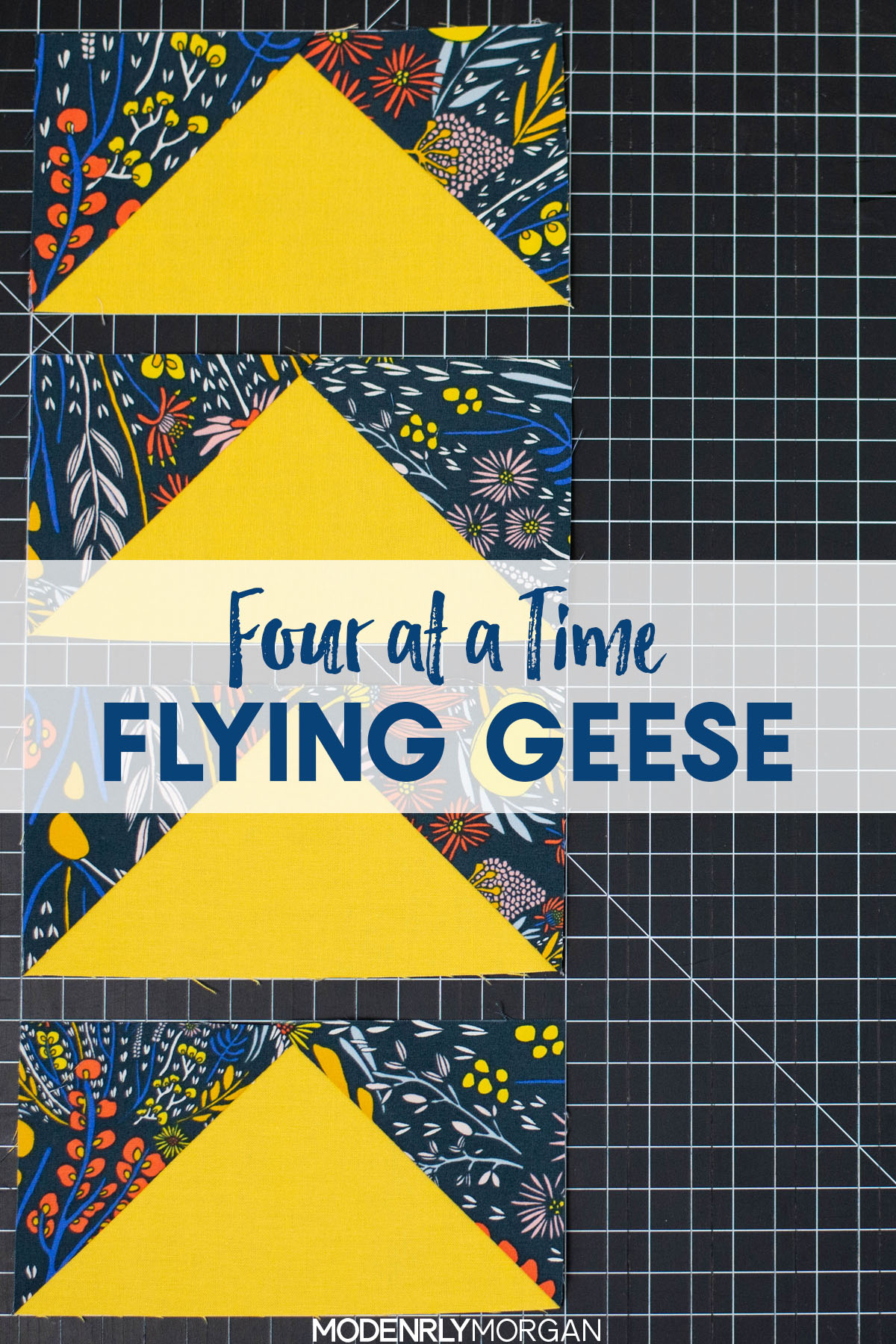 Four at a time flying geese tutorial modernly morgan