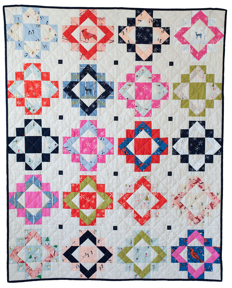 Framed Folk Quilt - a fat quarter friendly quilt pattern by Modernly Morgan