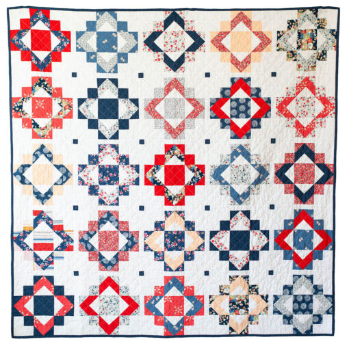 Framed Folk Quilt - a fat quarter friendly quilt pattern by Modernly Morgan