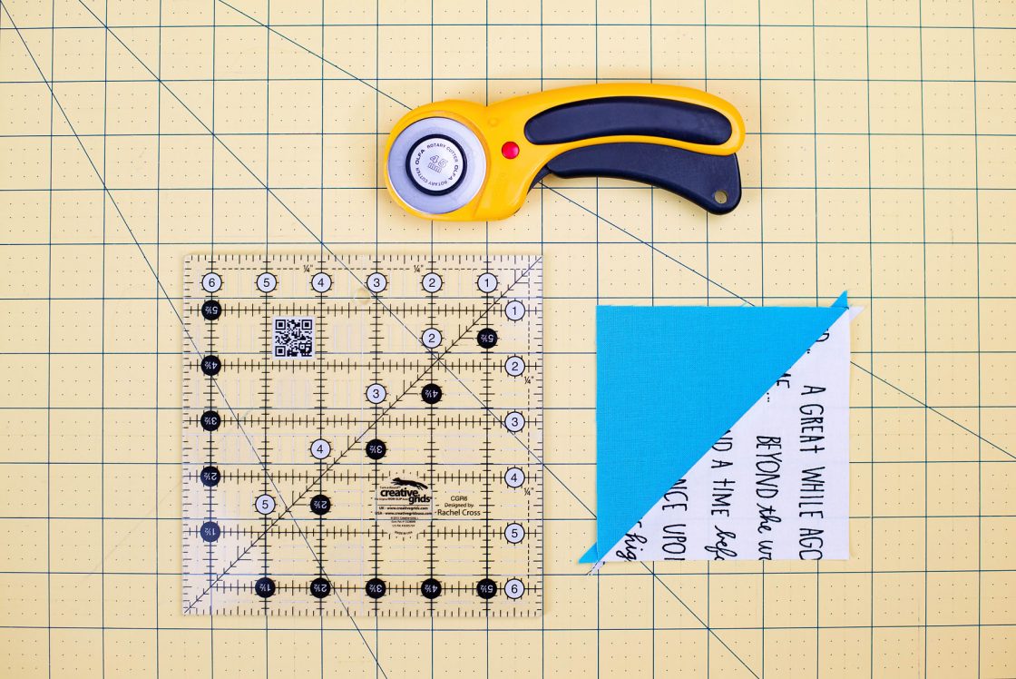 How to Square Up Half Square Triangles - Tutorial - Modernly Morgan