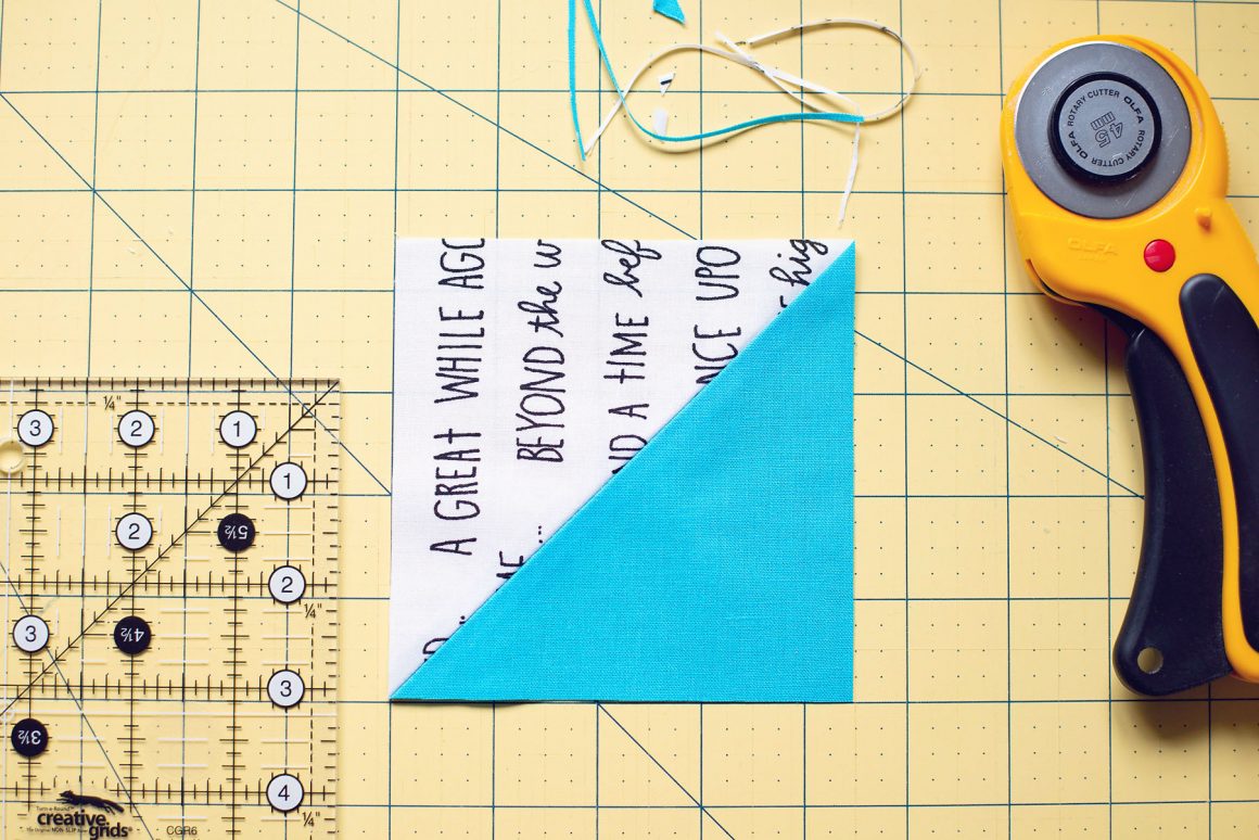 Quilting Basics: How to Square Up Half Square Triangles (HST) Tutorial for Perfect Points!