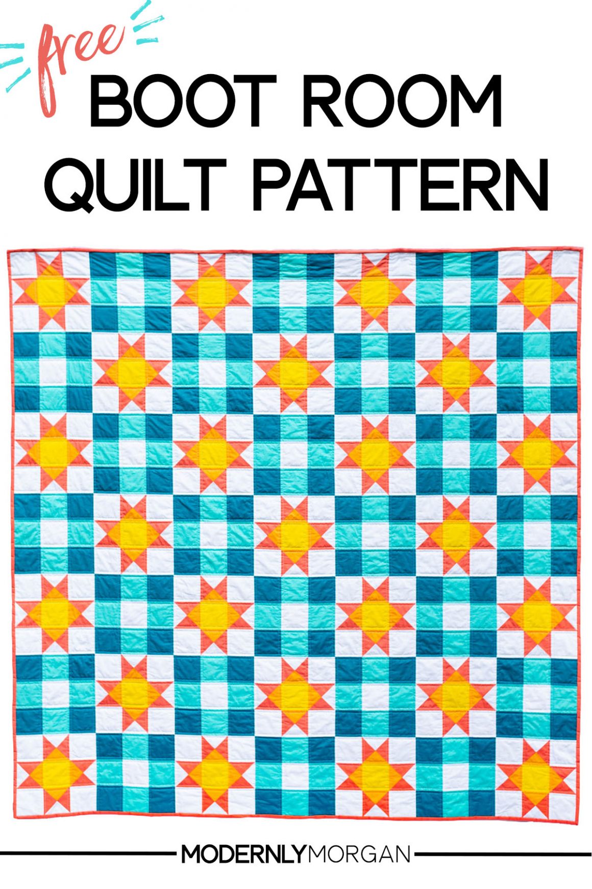 Boot Room Quilt - Free Pattern Tutorial - A modern spin on traditional quilt blocks!