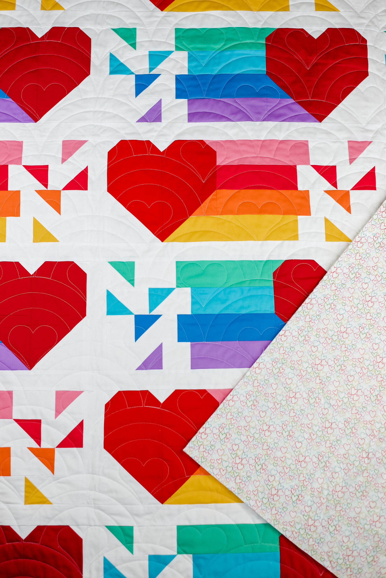 Confetti Hearts Quilt Pattern Modernly