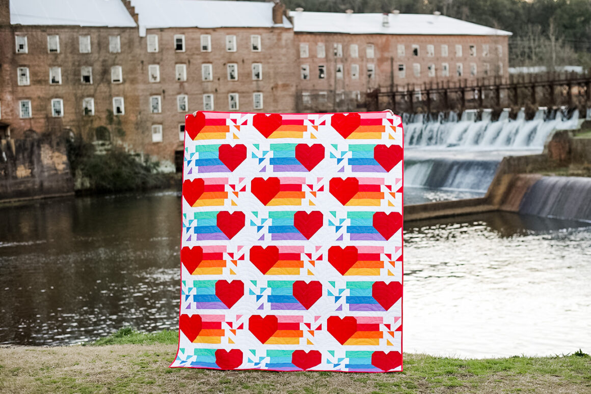 Rainbow Heart Quilt Pattern