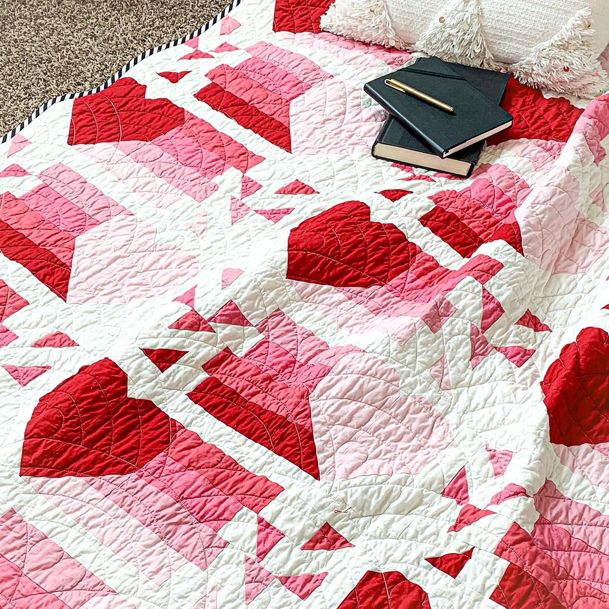 Confetti Hearts Quilt Pattern Modernly