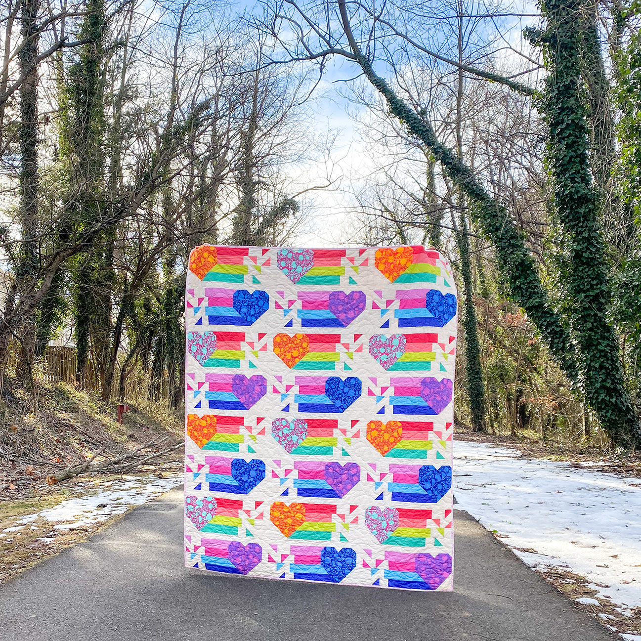 Confetti Hearts Quilt Pattern Modernly