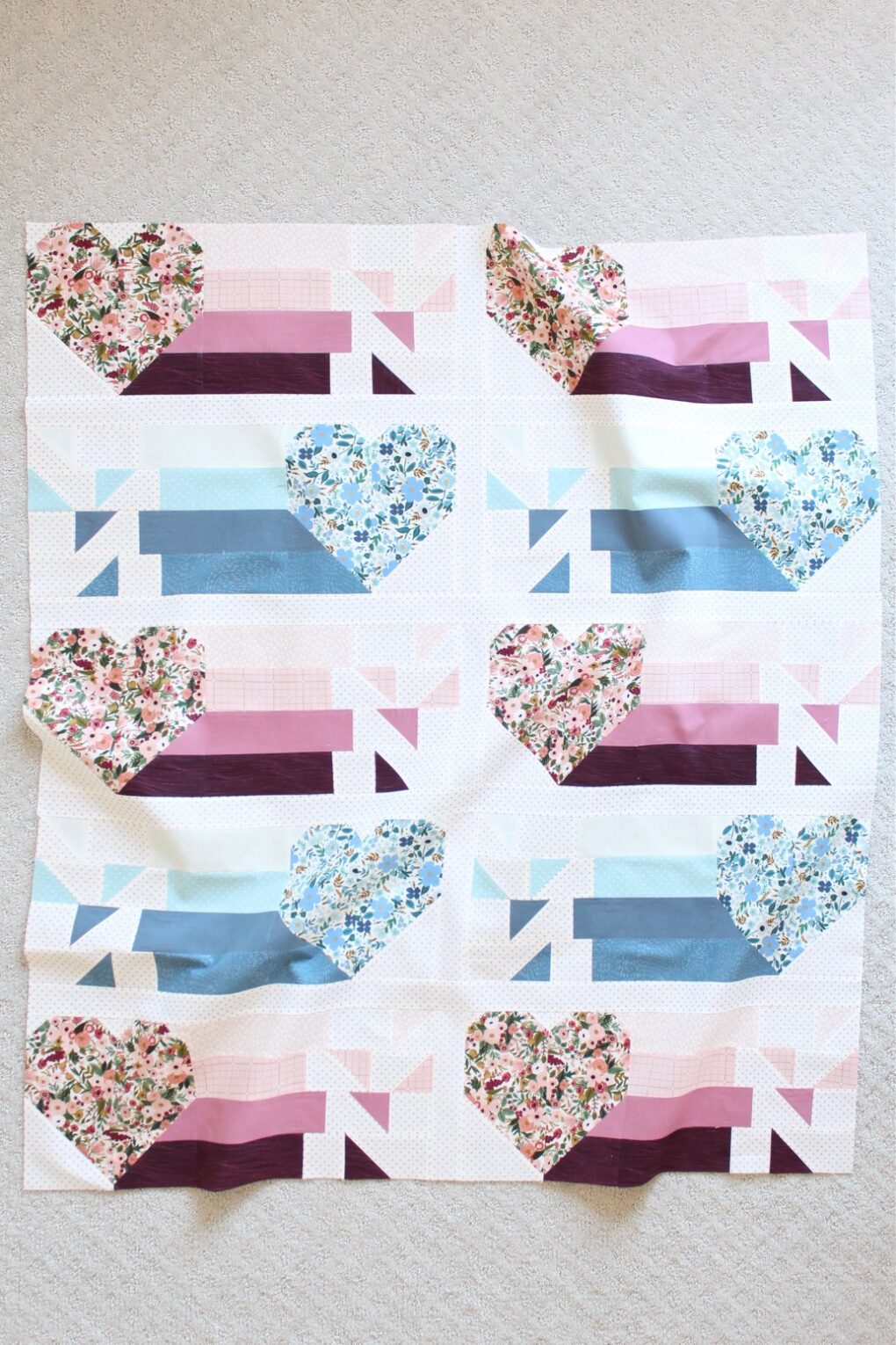 Confetti Hearts Quilt Pattern Modernly