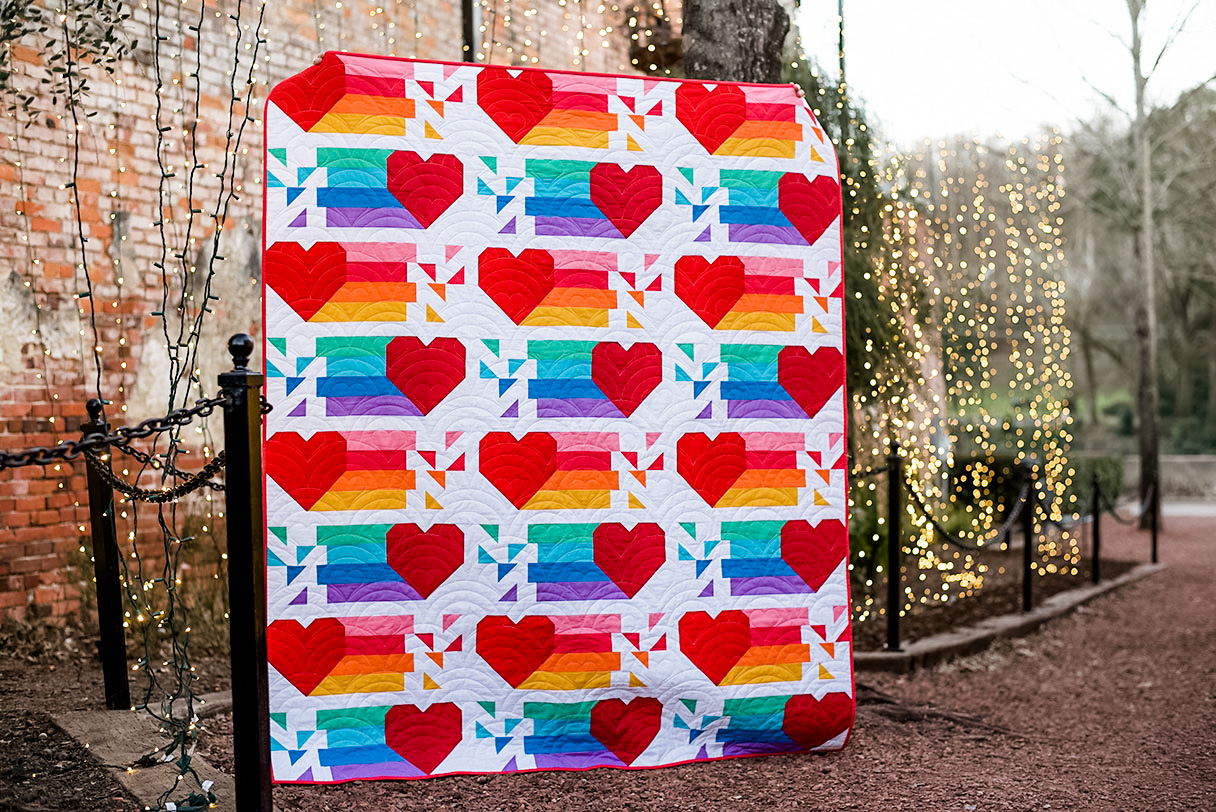 Confetti Hearts PDF Pattern Modernly