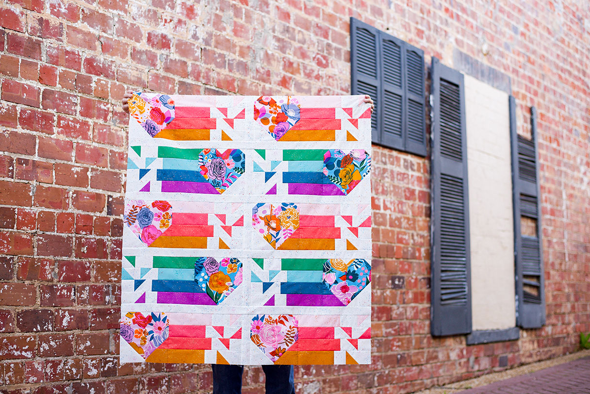 Confetti Hearts PDF Pattern Modernly