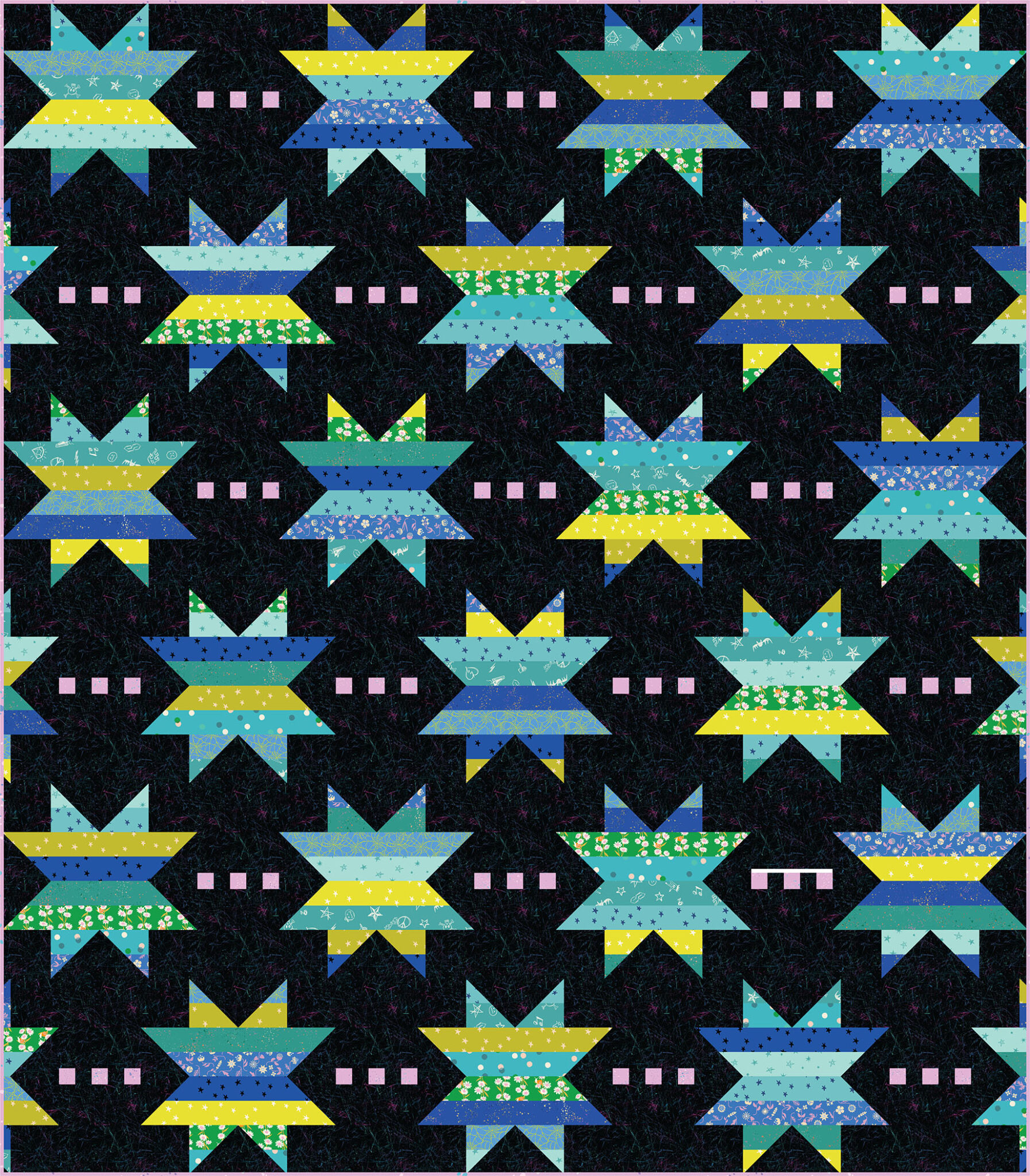 Pattern Spaced Out Colorful Spaced Out Quilt Pattern - Modernly Morgan - Fat Quarter Friendly