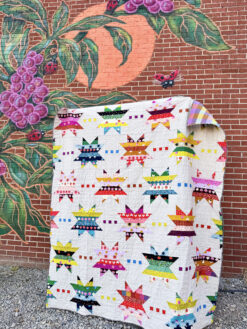 Spaced Out Quilt Pattern - Fat Quarter and 1/4 yard friendly - by Modernly Morgan - Neutral Quilt colors